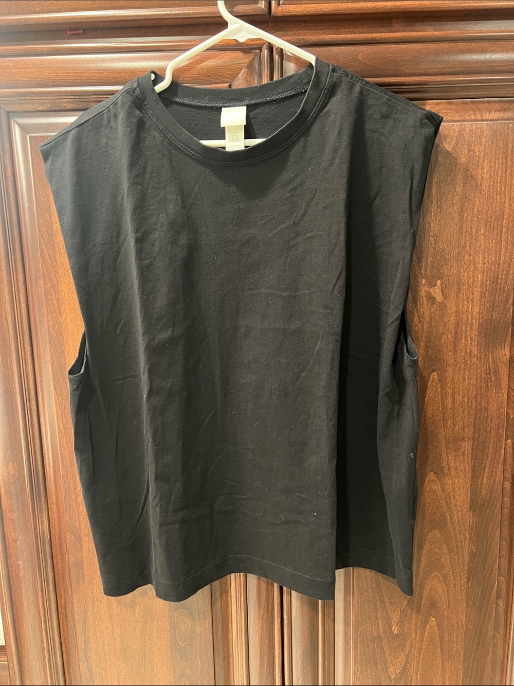 H&M Black Sleeveless Tee Top